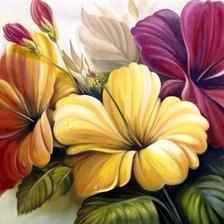 Схема вышивки «Гибискус»