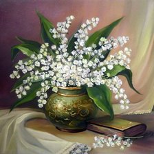 Схема вышивки «ландыши»