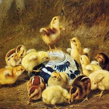 Схема вышивки «Цыплята»