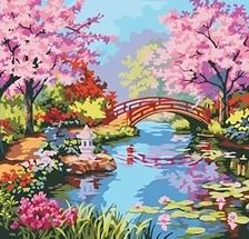 Схема вышивки «весенний сад»