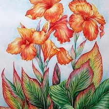 Схема вышивки «канны»