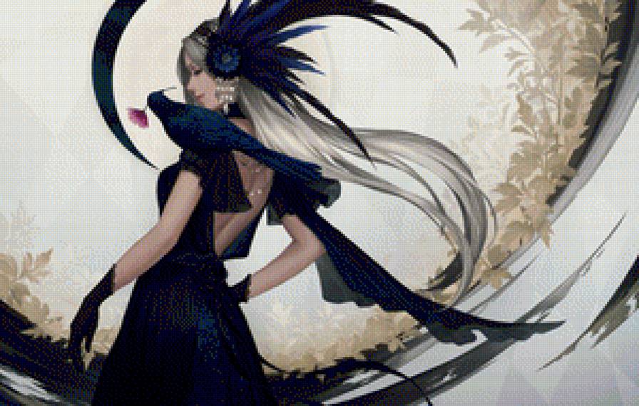 №1179814 - птица, арт, девушка - предпросмотр