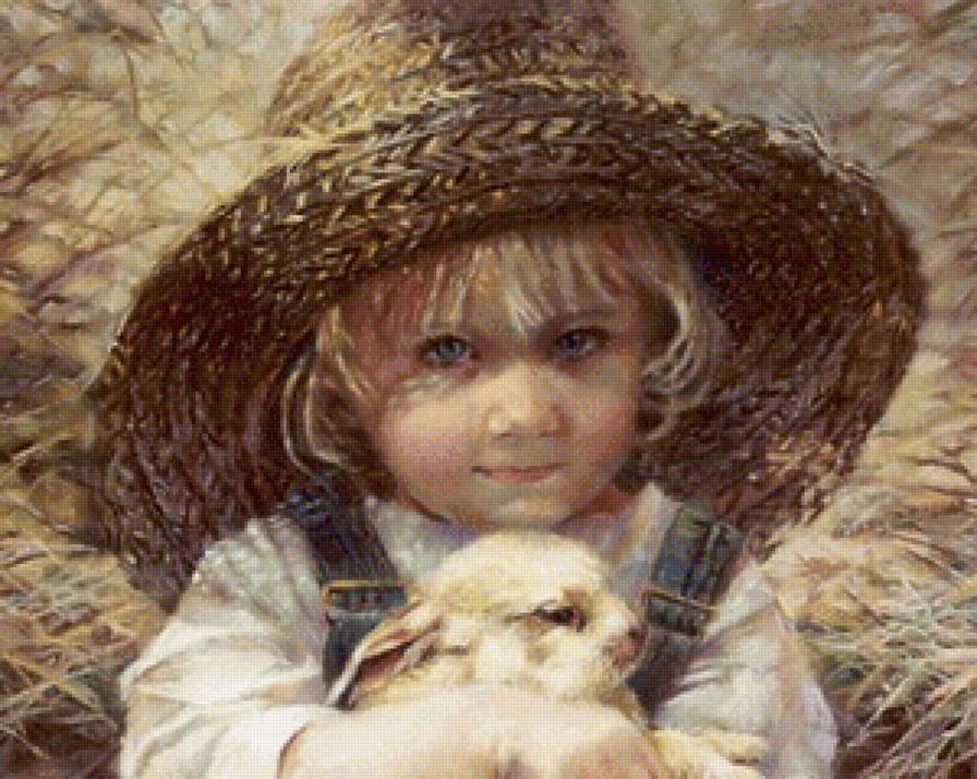 портрет девочки - портрет, картина - предпросмотр