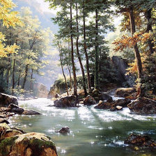 Схема вышивки «пейзаж»