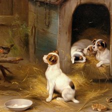 Схема вышивки «любопытное семейство»