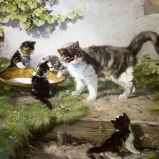 Схема вышивки «веселое семейство»