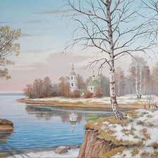 Схема вышивки «Весенний пейзаж»