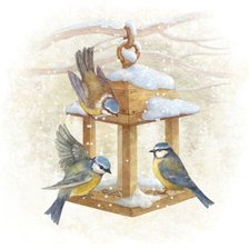 Схема вышивки «у кормушки»