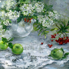 Схема вышивки «натюрморт с гортензией»