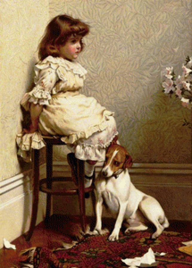 друзья - люди, собаки, картина - предпросмотр