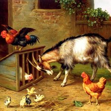 Схема вышивки «переполох на птичьем дворе»