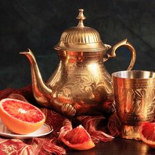 Схема вышивки «натюрморт с грейпфрутом»