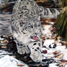 Схема вышивки «ирбис»