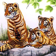 Схема вышивки «полосатая троица»