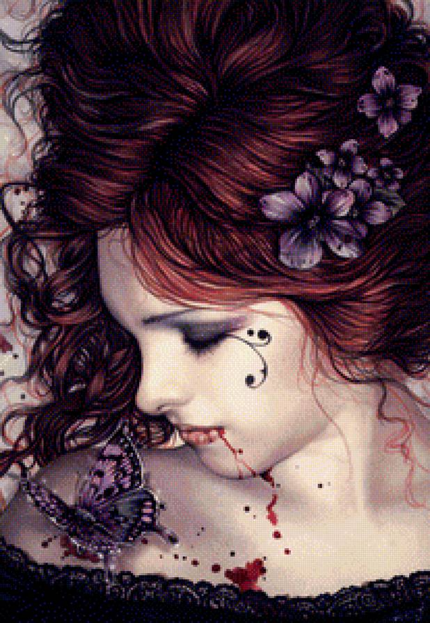 женщина-это мир - цветы, бабочки, девушка, образ, красота - предпросмотр