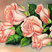 Схема вышивки «роза нежная»