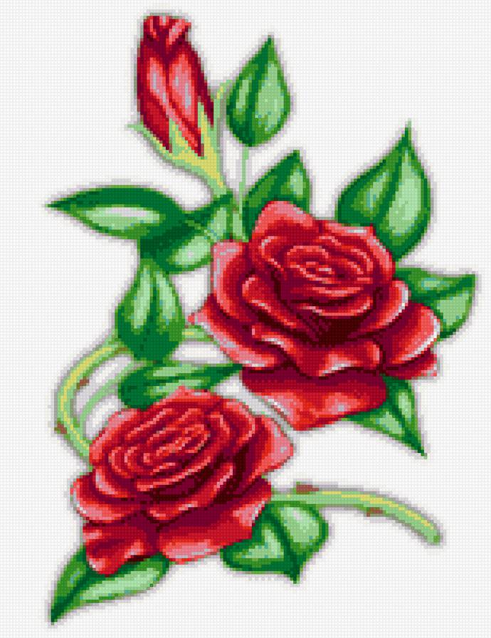 три розы - предпросмотр