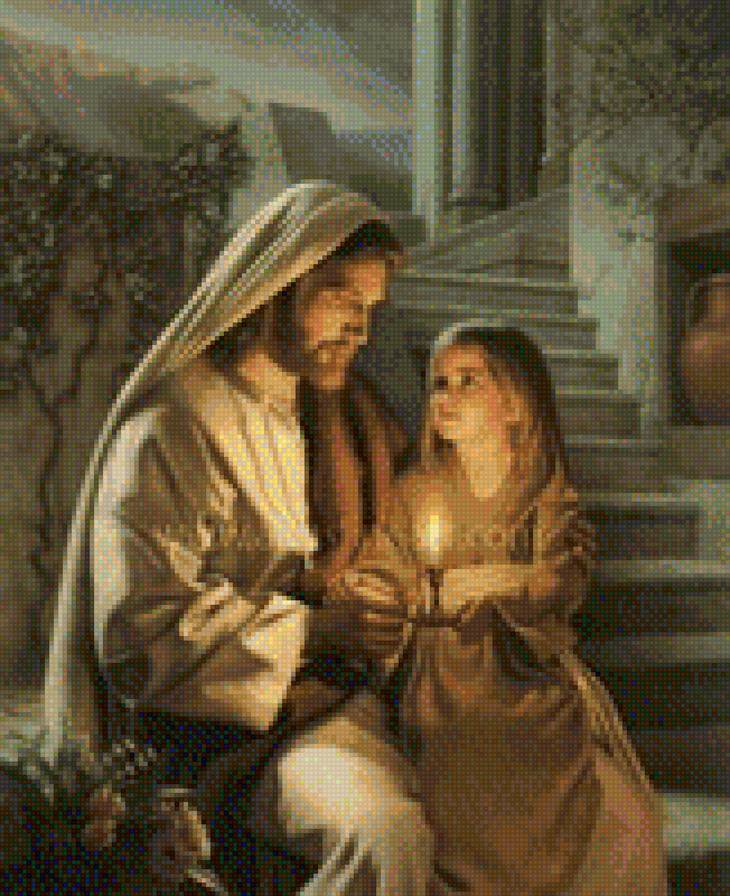 христос и девочка - религия - предпросмотр