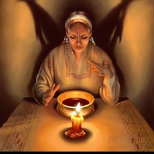 Схема вышивки «ведунья»