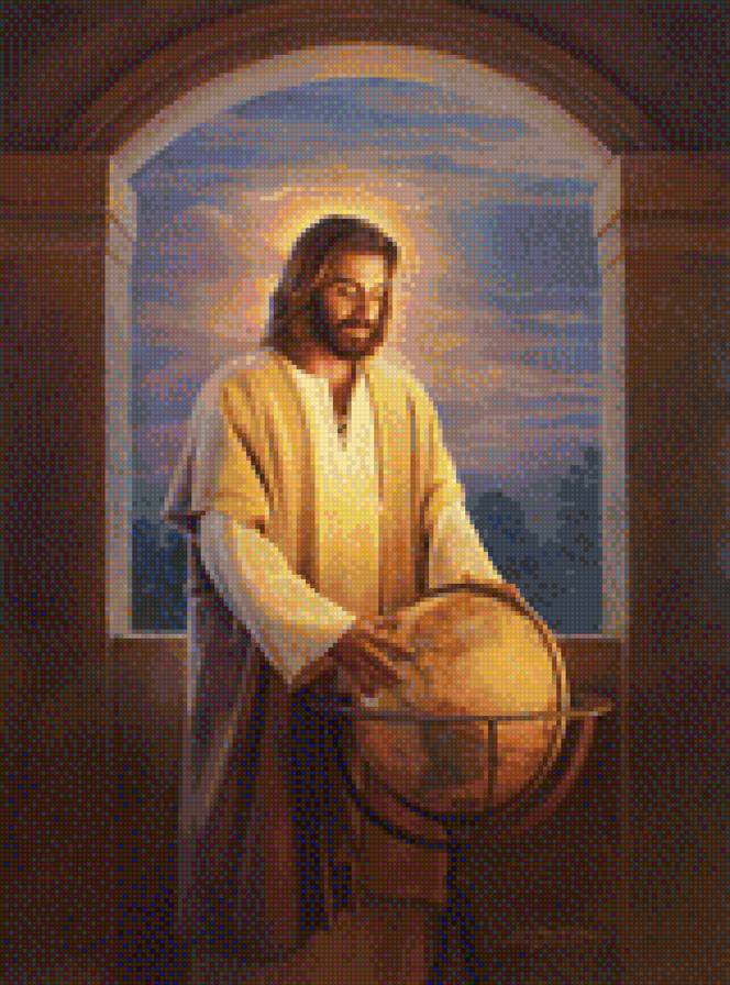 религия - христос и шар - предпросмотр