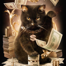 Схема вышивки «кот»