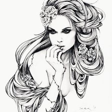 Схема вышивки «женский образ»