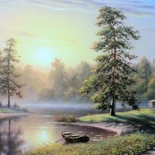 Схема вышивки «пейзаж»