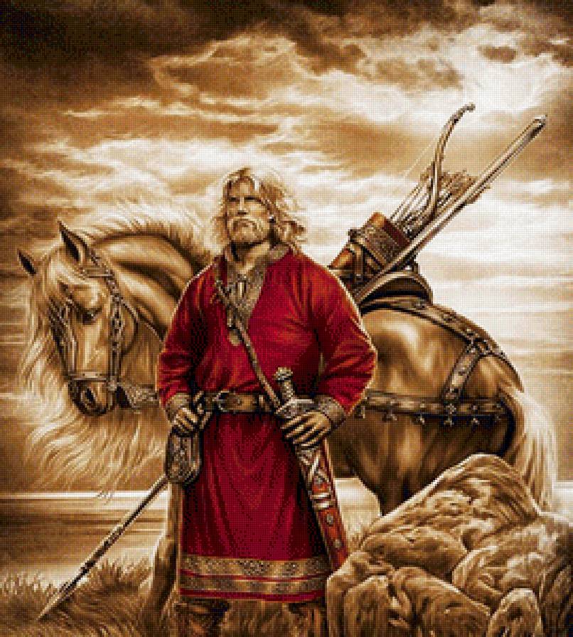 Русь 2 - люди, картина, лошади - предпросмотр