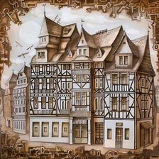 Схема вышивки «старый город»