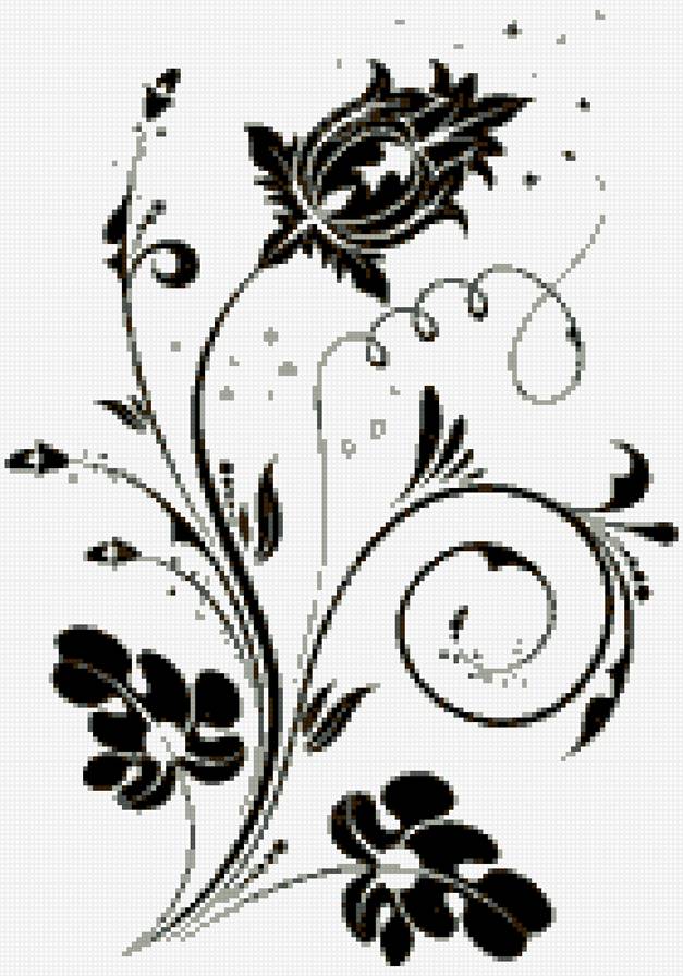 Орнамент - цветы, орнамент - предпросмотр