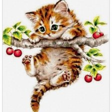 Схема вышивки «Котик»