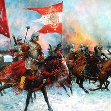 Схема вышивки «крылатые гусары (битва)»