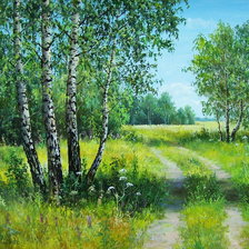 Схема вышивки «Березовый край»