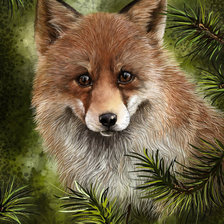 Схема вышивки «лисенок»