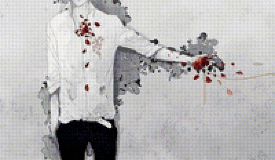 Сердце волка - парень, сердце, кровь - предпросмотр