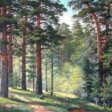 Схема вышивки «Хвойный лес»