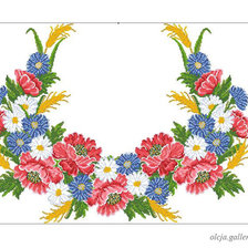 Схема вышивки «Волошки та маки»