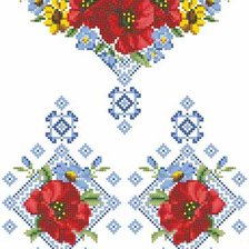 Схема вышивки «Маки, орнамент»