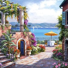 Схема вышивки «пейзаж»