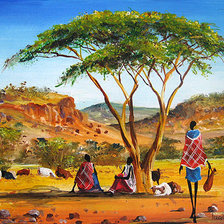 Схема вышивки «африка»