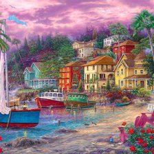 Схема вышивки «пляж»