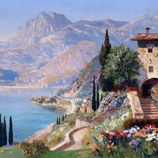 Схема вышивки «Курортный городок»