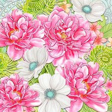 Схема вышивки «нежные цветы»