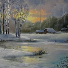 Схема вышивки «пейзаж»