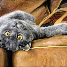 Схема вышивки «кот»