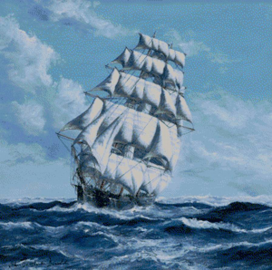 парусник - парусник, море, корабль - предпросмотр