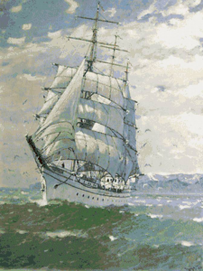 Парусник - парусник, море - предпросмотр