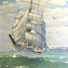 Схема вышивки «Парусник»