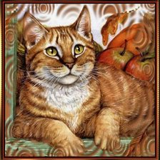 Схема вышивки «Рыжий кот»