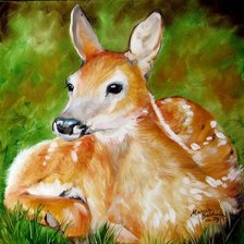 Схема вышивки «оленёнок»